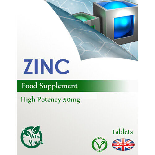 Zinc Citrate 50mg - 60 Tablets, Essential Immune, Hair, Bones Support 2