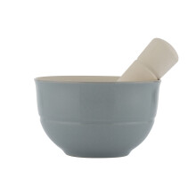 Blue Pestle & Mortar Set Stone Grinding Crushing Grinder Natural Herbs Spices