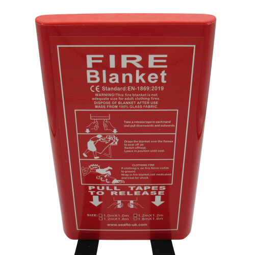 Fire Retardant Safety Blanket 1.2M x 1.2M (Quick Release Fireproof)