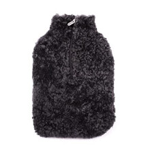 Shepherd of Sweden | Kerri Genuine Sheepskin Luxurious Hot Water Bottle Cover | Large W:22cm x H:34cm (Carbon)
