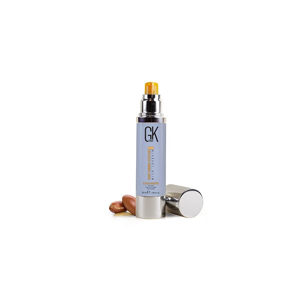 Gk Hair Cream Global Keratin Leave In Cashmere Hair Smoothing And Styling (1.69 Fl Oz/50Ml) Argan Oil For Anti-Frizz Sleek Shine And Hydrates Dry