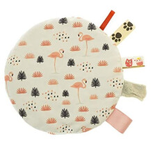 Round Sweet Cherry Stone Cushion Organic Cherry Stone Heatable Pillow Two-Sided Print Good"Heat and Cold Therapy" Flamingos [088]