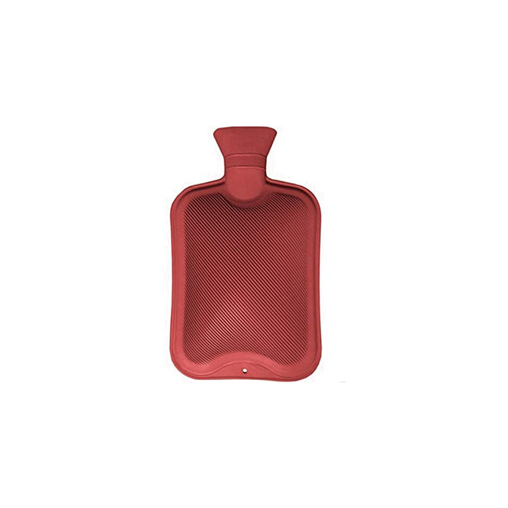 Luxury Home Red/Grey/Cream Hot Water Bottles | Natural Rubber Large Hot Water Bottle 2L | Blue Hot Water Bag For Pain Relief Secure & Leakproof (2 Litre )