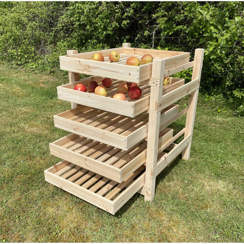 Selections Traditional Wooden Apple Storage Rack (5 Drawer) 2