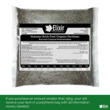 (5kg, Bag) Elixir Gardens | Volcanic Rock Dust Organic Fertiliser | Soil Re-Mineraliser and Compost Activator | 500g - 25kg