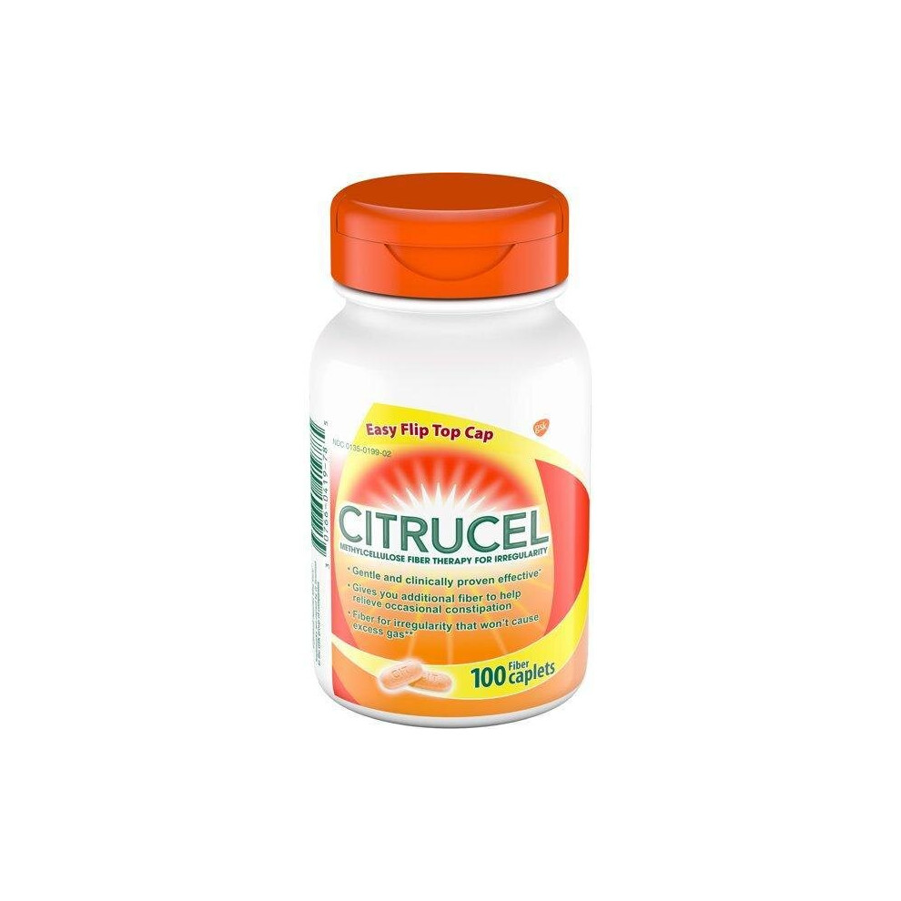 Citrucel Caplets Fiber Therapy for Occasional Constipation Relief, 100 count