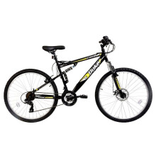 Dallingridge Duke DS 26” Dual-Suspension Mountain Bike – Black/Yellow, 18-Speed Shimano Tourney (BD-2126016)