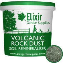 (500g, Tub) Elixir Gardens | Volcanic Rock Dust Organic Fertiliser | Soil Re-Mineraliser and Compost Activator | 500g - 25kg