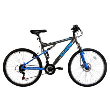 Basis Link DS Full Suspension Mountain Bike, 26" Wheel - Graphite/Blue