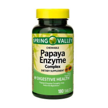 Spring Valley Chewable Papaya Enzyme Complex Tablets, 180 Count