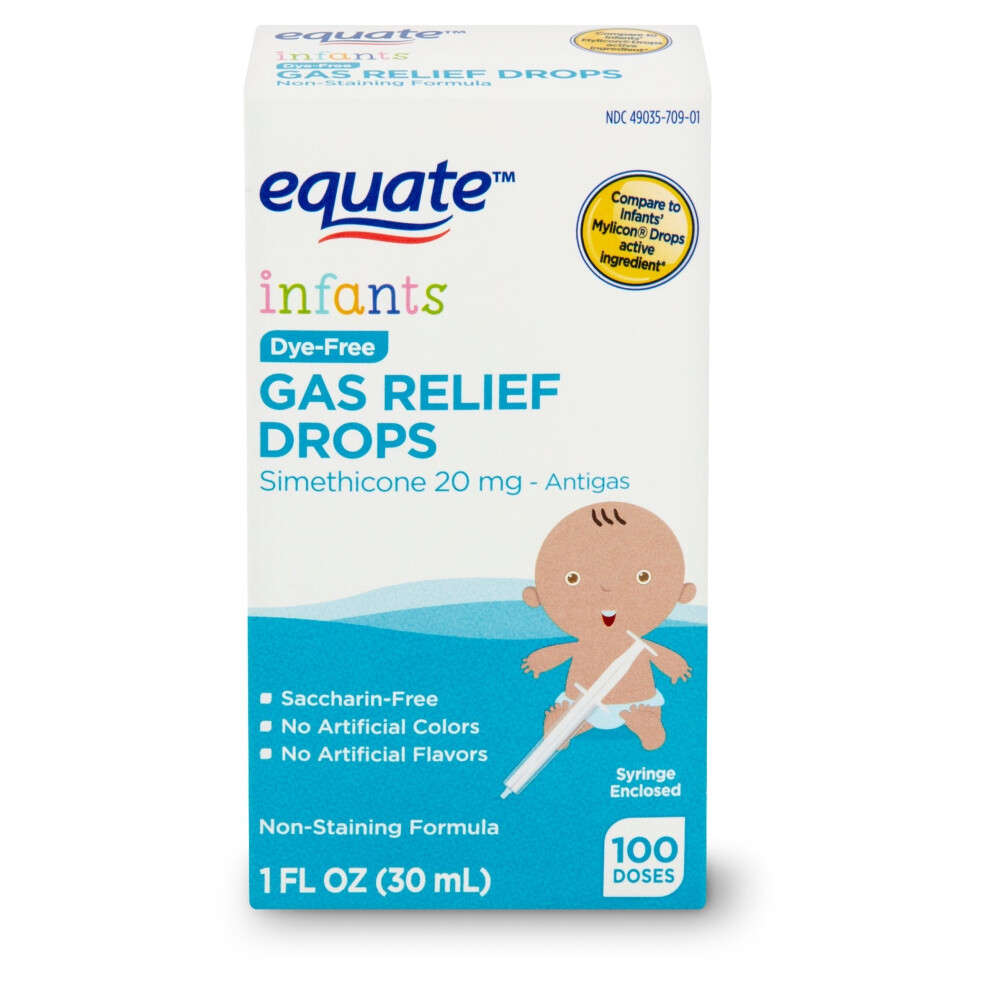 Equate Infants Dye-Free Gas Relief Drops, 1 fl oz