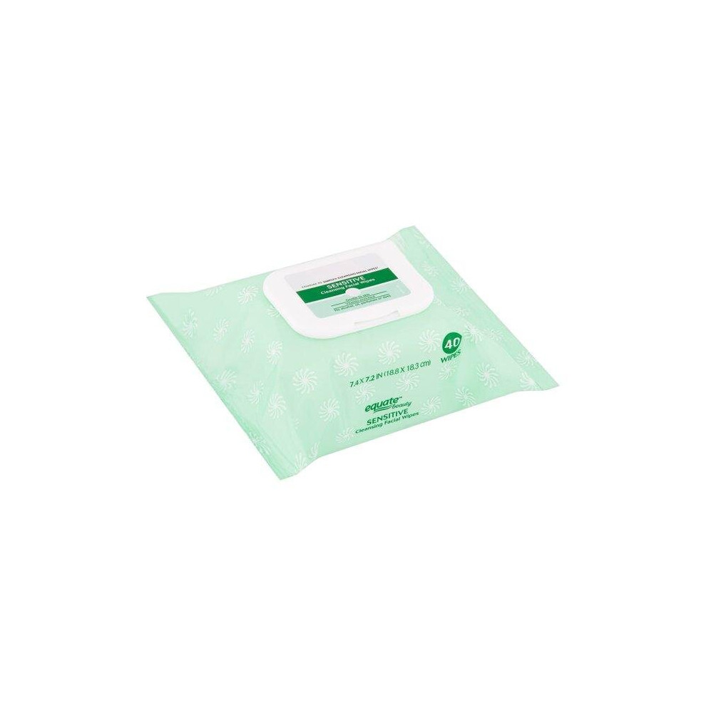 Equate Beauty Sensitive Makeup Remover Wipes, 40 Count