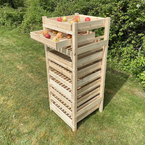 Selections Traditional Wooden Apple Storage Rack (10 Drawer) 1