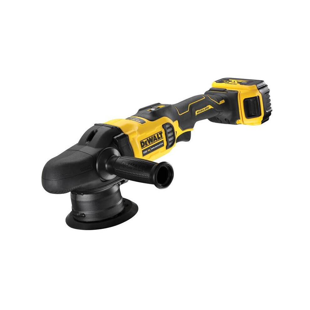 DEWALT DCM848P2 XR Brushless Polisher 125mm 18V 2 x 5.0Ah Li-ion DCM848P2-GB