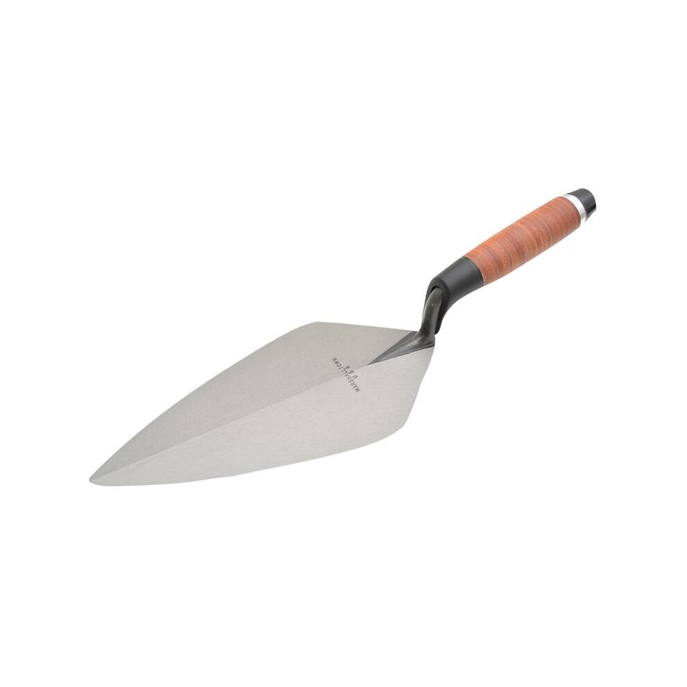 Marshalltown 34L Wide London Pattern Brick Trowel Leather Handle 12in M/T34L12