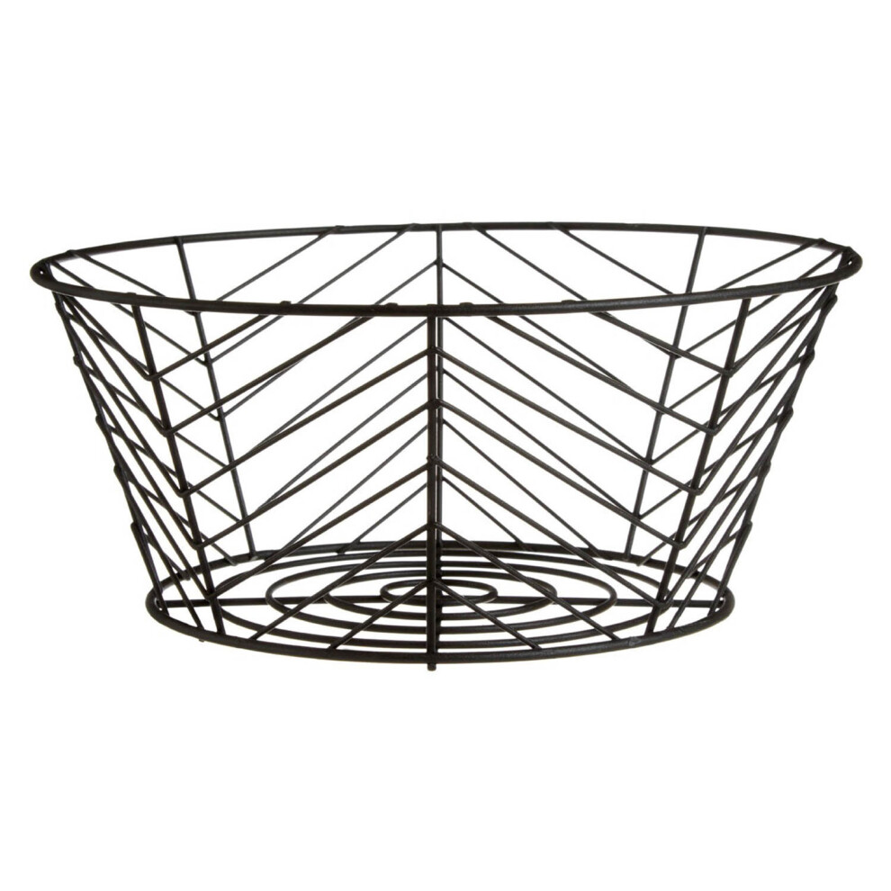 Vertex Black Metal Fruits Vegetables Rack Basket Holder Veggies Powder Coated