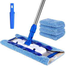 Professional Microfibre Mop Hardwood Laminate Tile Floor Cleaning Steel