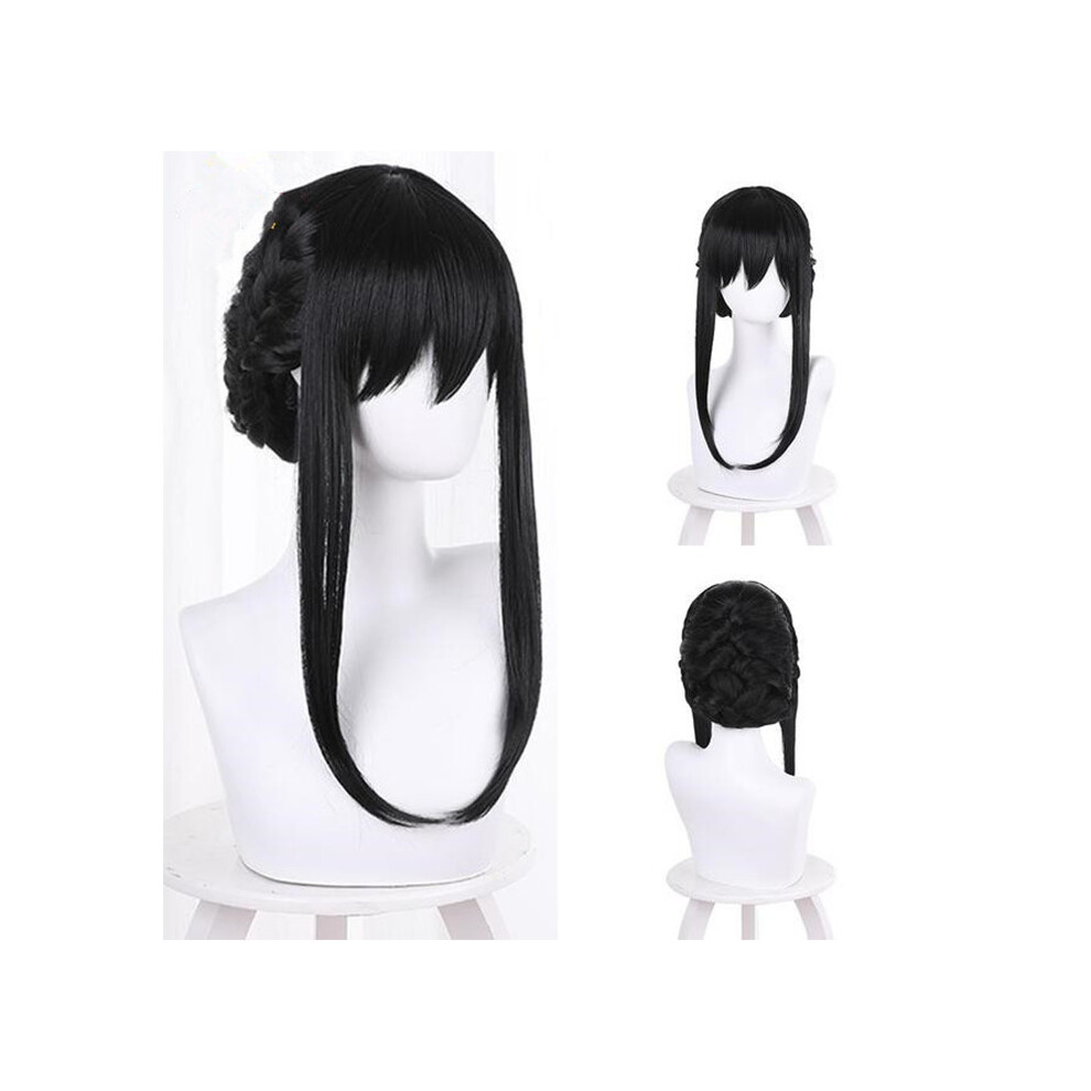 (Black) SpyFamily Anime Cosplay Hair Anya Yor Forger Loid Party Wig