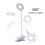 Flexible Clip On LED Reading Light Desk Bed Night Lamp Rechargeable 4