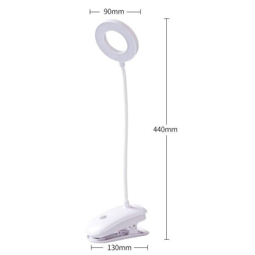 Flexible Clip On LED Reading Light Desk Bed Night Lamp Rechargeable 2