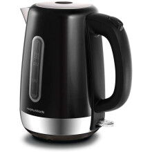 Morphy Richards 102783 Black Equip Stainless Steel Jug Kettle, 3000 W, 1.7 Litre, Black - UK Stock