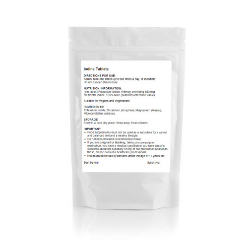 Potassium Iodine 150mcg - 30 Tablets, Thyroid Support, UK (V) 1