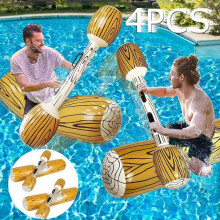 4PCS Swim Pool Joust Float Game Toy Inflatable Gladiator Party Duel Battle Set