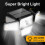 4 Head Solar PIR Motion Sensor Light Outdoor Wall Security Flood Lamp 5