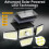 4 Head Solar PIR Motion Sensor Light Outdoor Wall Security Flood Lamp 6