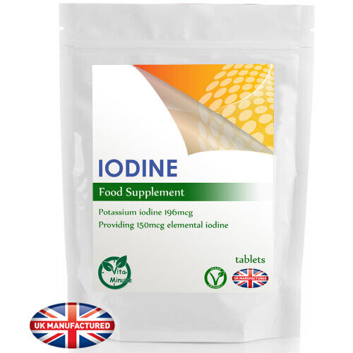 90 Tablets Potassium Iodide 150mcg (V) for Thyroid & Cognitive Support – Vegan UK