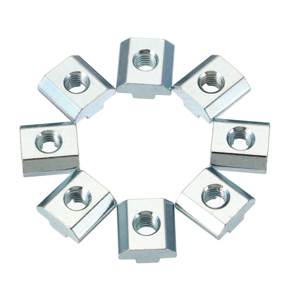 New Machifit 20Pcs M8 Zinc Plate Coated T Sliding Nut For 4040 Series Alumunium Profiles 623414383233