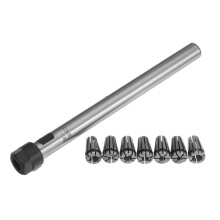 New C10-ER8A-100 Spring Collet Chuck Holder with 7pcs ER8 2-5mm Spring Collet Set for CNC Milling Lathe Tool