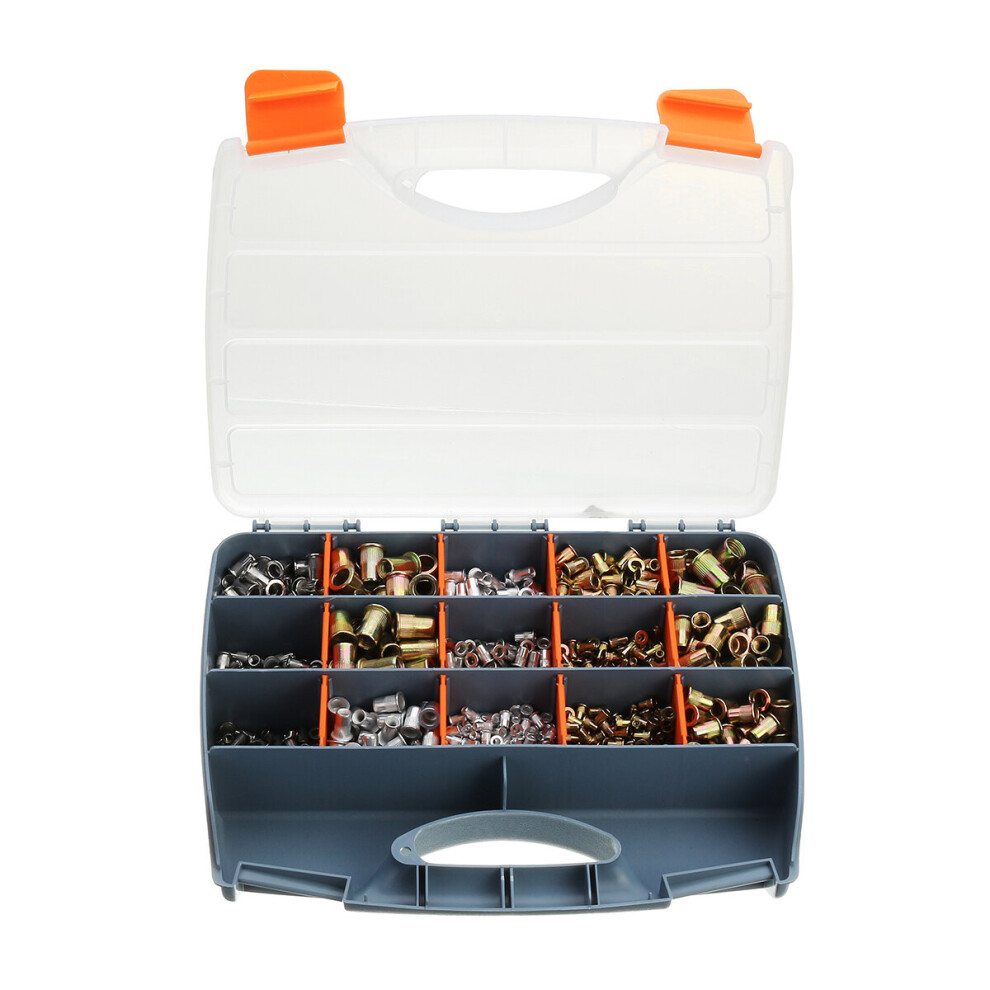 New 1200Pcs M3 M4 M5 M6 M8 M10 M12 Stainless Steel Nutsert Rivnut Rivet Nutsert Tool Kit 623414370721