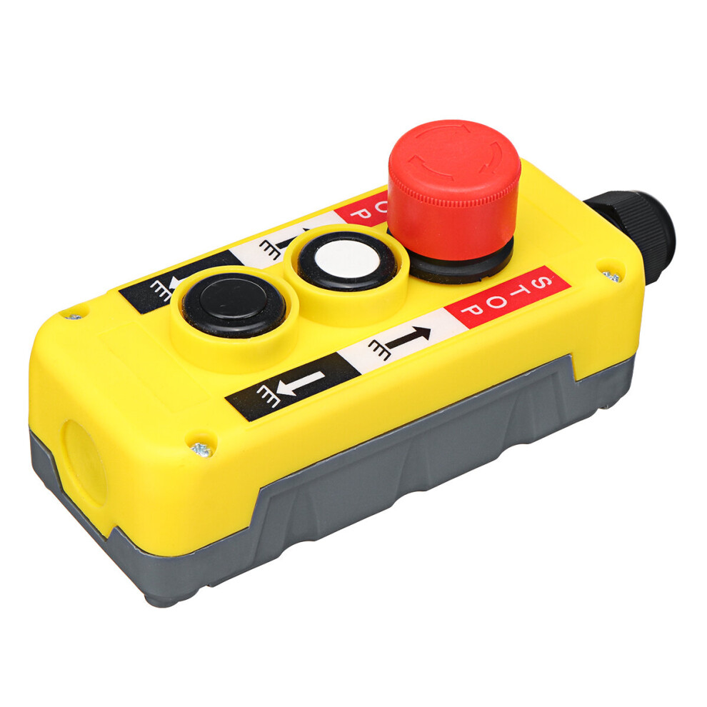 New Push Button Switch With Emergency Stop For Hoist Crane Pendant Control Station 623414388504