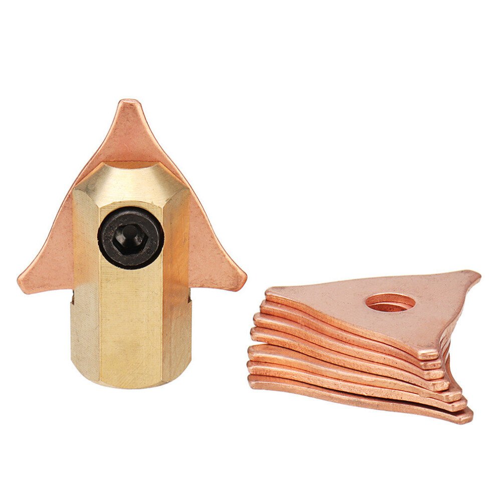 New 8Pcs Tri Hook Washer 3 Point Dent Puller With Electrode Chuck Dent Pulling System Stud Gold 623414386128
