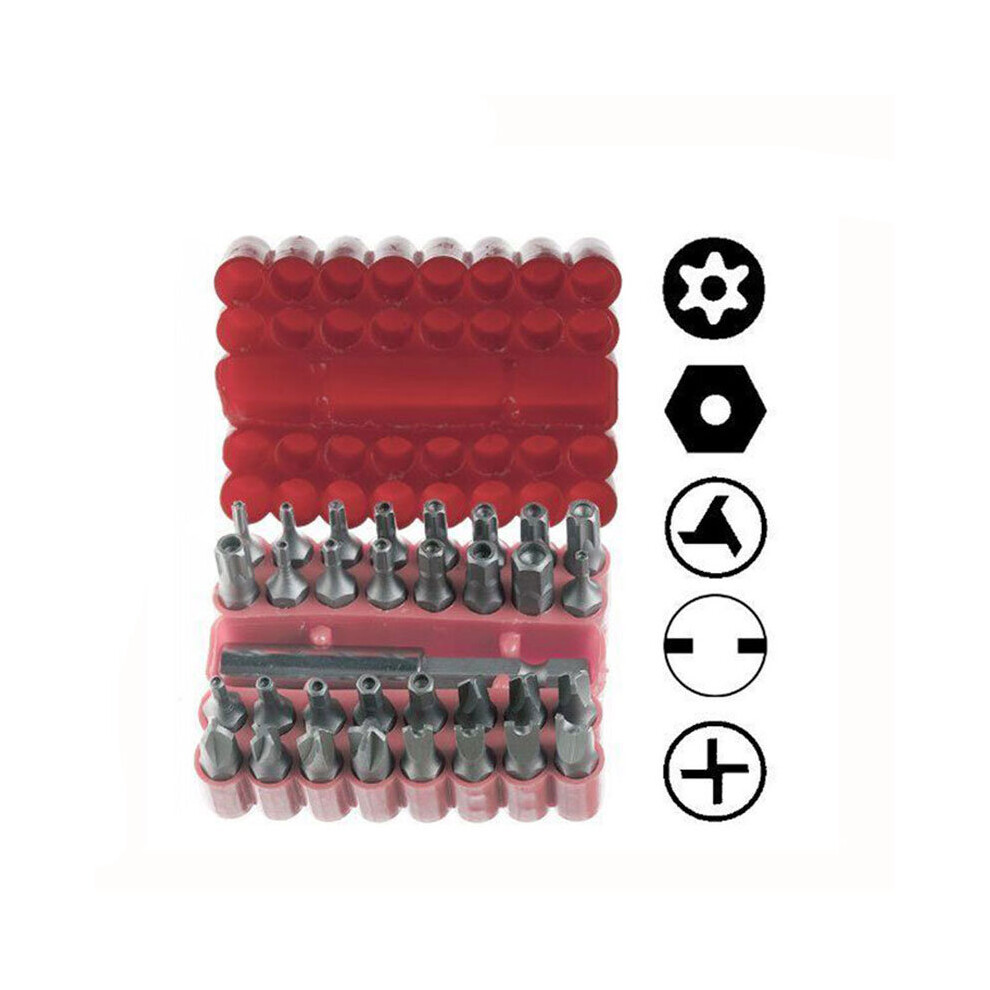 New 33Pcs Torq Torx Hex Star Spanner Tri Wing Screwdriver Magnetic Holder Security Tamper Proof Bit Set 623414371285