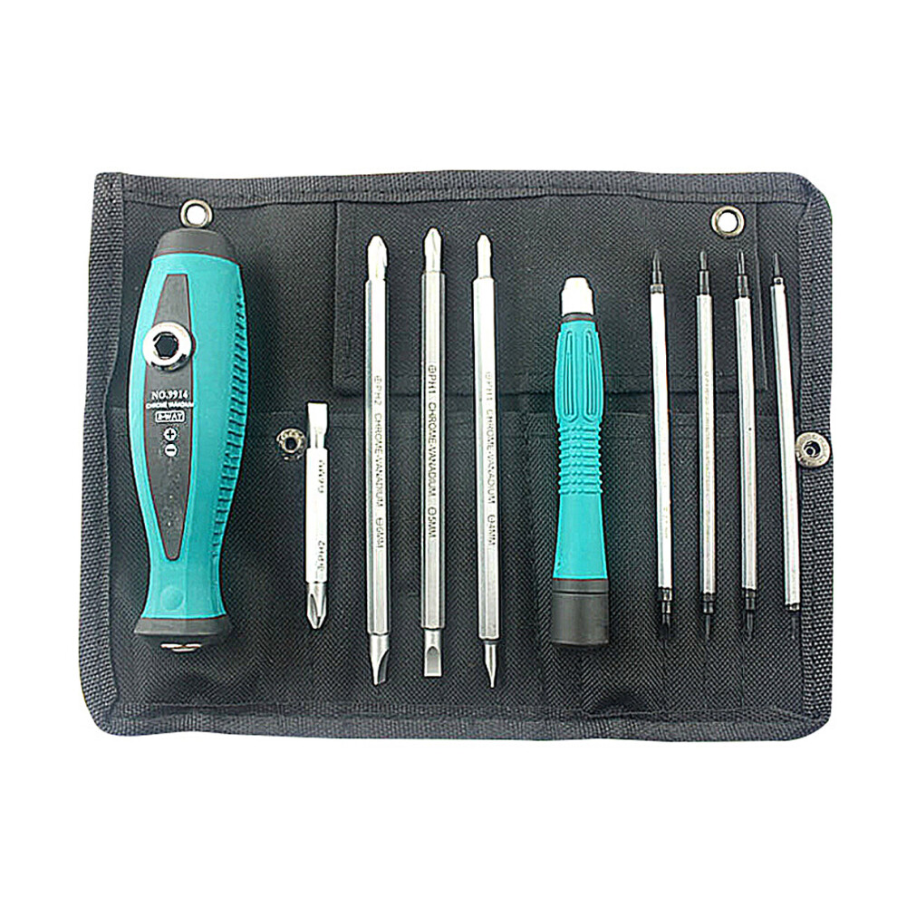 New 10Pcs Precision Magnetic Screwdriver Set Phillips Slotted Star Bits Repair Tools 623414371384