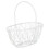 URBN Living (Oblong Basket, White) 6x Wire Metal Mesh Wedding Table Decor Baskets 1