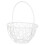 URBN Living (Round Basket Small, White) 6x Wire Metal Mesh Wedding Table Decor Baskets 1