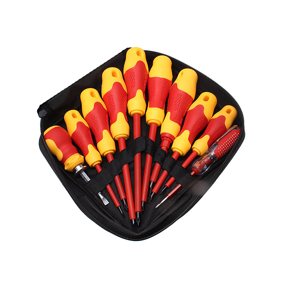 New 2028E 10Pcs Electronic Insulated Hand Screwdriver Tools Accessory Set 623414372640