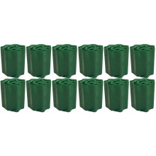 Set of 5 Green Plastic Garden Lawn Edging (9m x 15cm Roll)