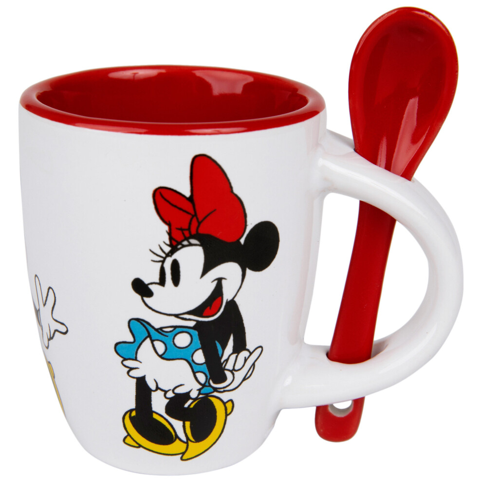 Disney Minnie Mouse Classic Poses Ceramic Espresso Mug with Spoon