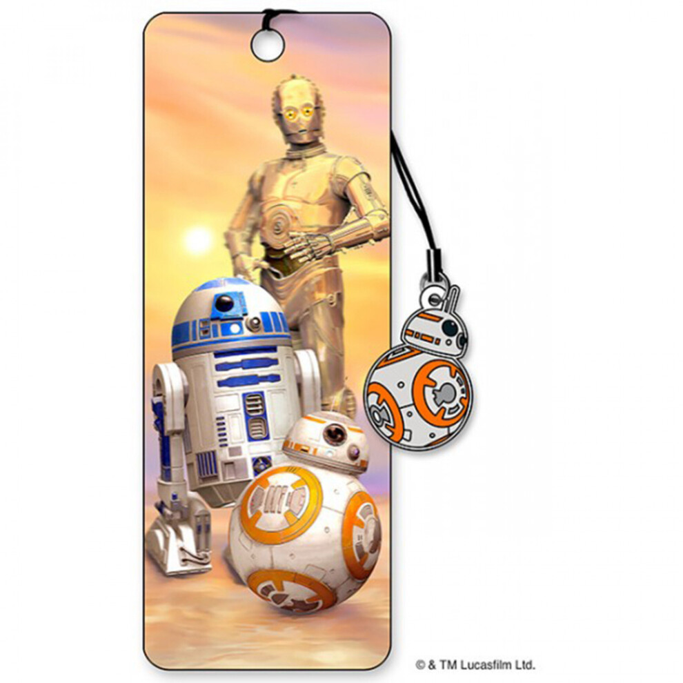 Star Wars Droids C3po, R2-D2, Bb-8 3D Bookmark