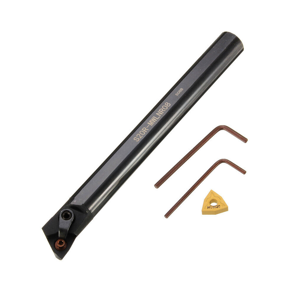 New S20r-Mwlnr08 20X200mm Turning Tool Holder Lathe Boring Bar With Wnmg0804 Carbide Insert 623414379250