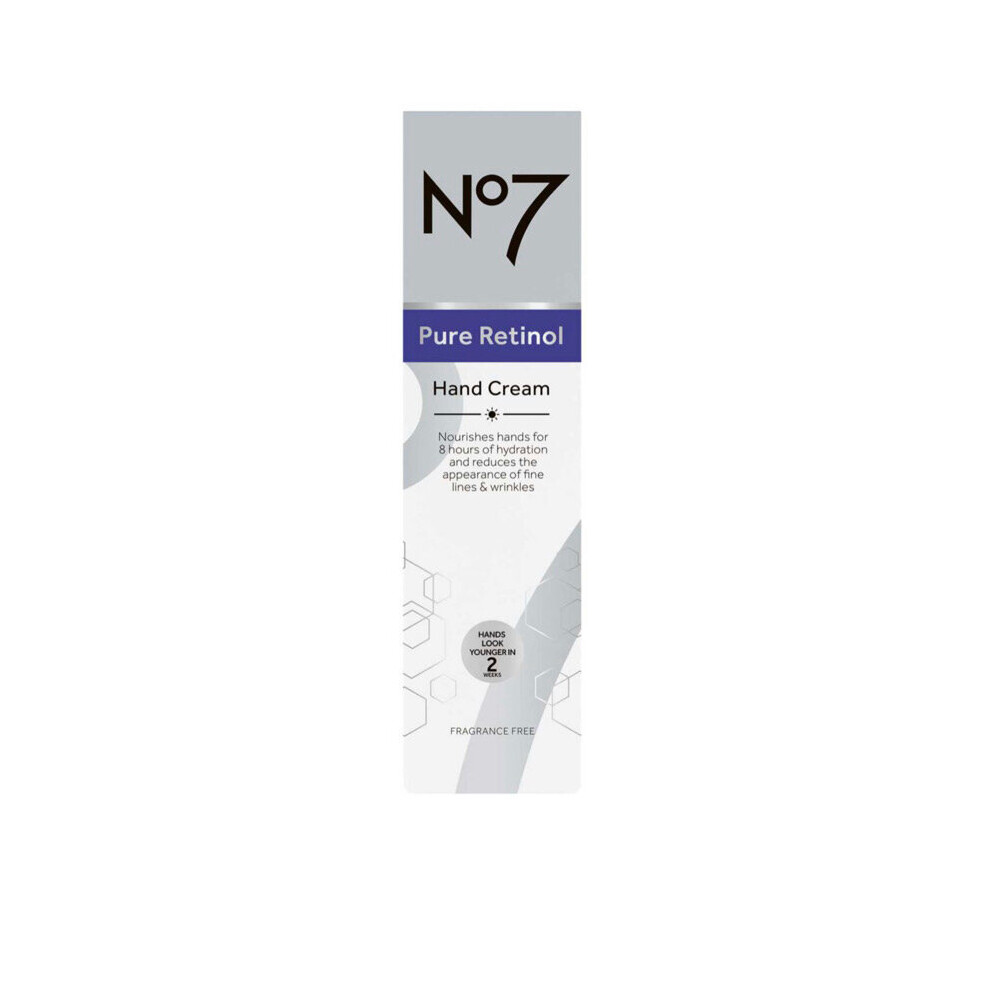 No7 Pure Retinol Hand Cream 75ml - Fragrance Free