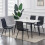 MCC (Black, 4) MCC Faux Matte Suede Leather Dining Chairs 1