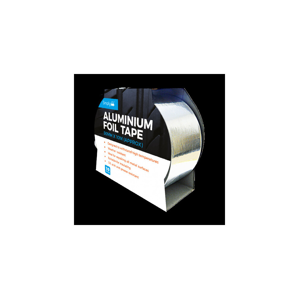 Self Adhesive Silver Repair Aluminium Foil Tape All Metal Surfaces 50Mm X 10M 5037409019291