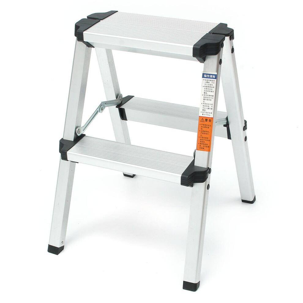 New 150Kg Maximum Load 2 Step Stool Folding Ladder Anti Slip Safety Aluminium Ladder 623414367974
