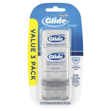 Oral-B Glide Tandzijde, Niet Scheurend, Zacht voor Tandvlees, Natuurlijke Was, 40 M, 3 Stuks