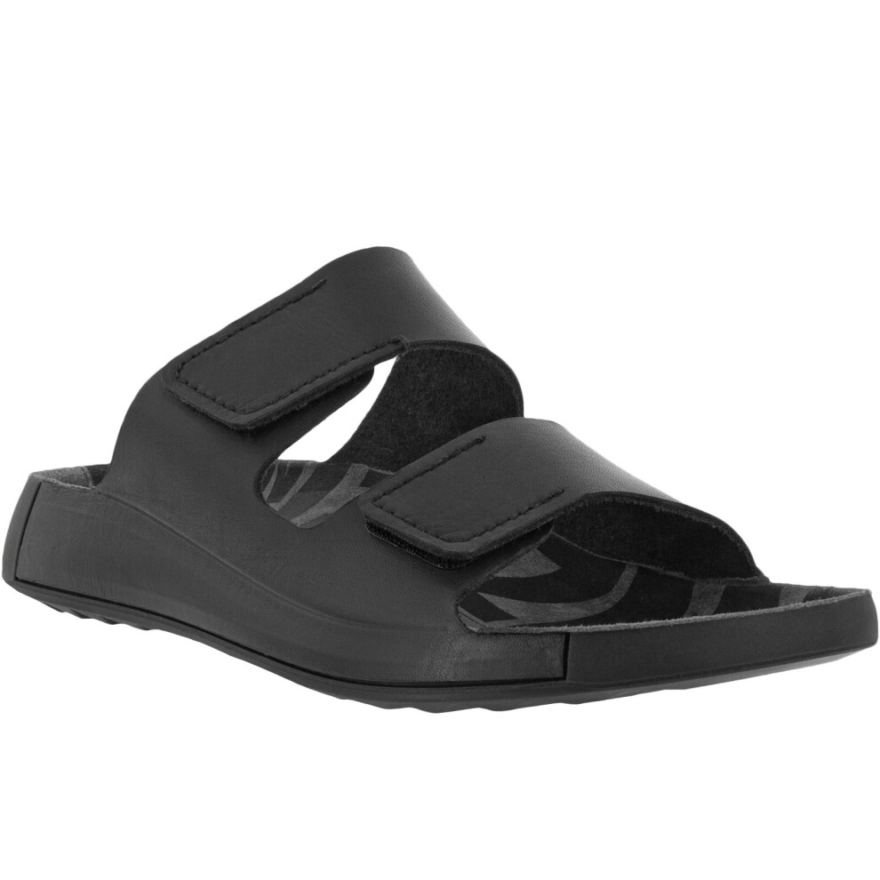 (10 (44EU) UK, Black) ECCO Mens 2ND Cozmo Soft Leather Quick Fastening Summer Flip Flops Sandals